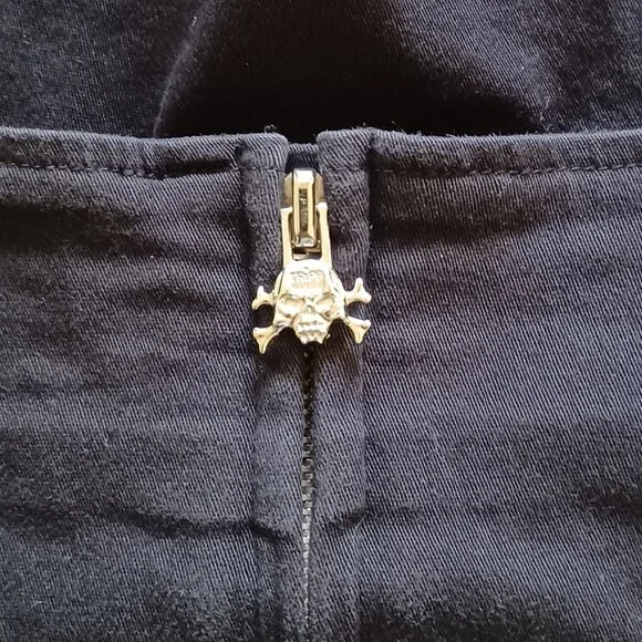 Vintage 90's Y2K Tripp NYC Black & White Lace Maid Skirt Size XL - Picture 4 of 7